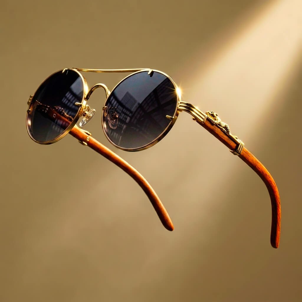 Jaguara Wooden Retro Shades - Onyx Black