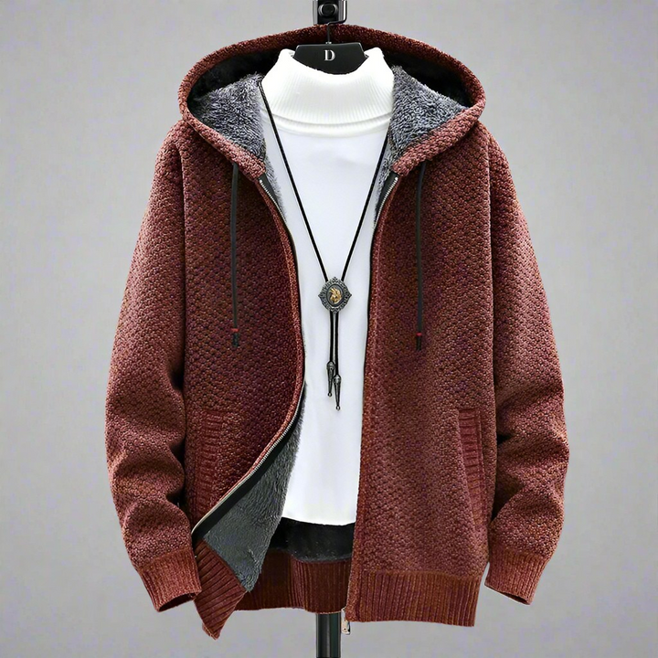 Helsinki Knitted Hoodie - Stone Beige