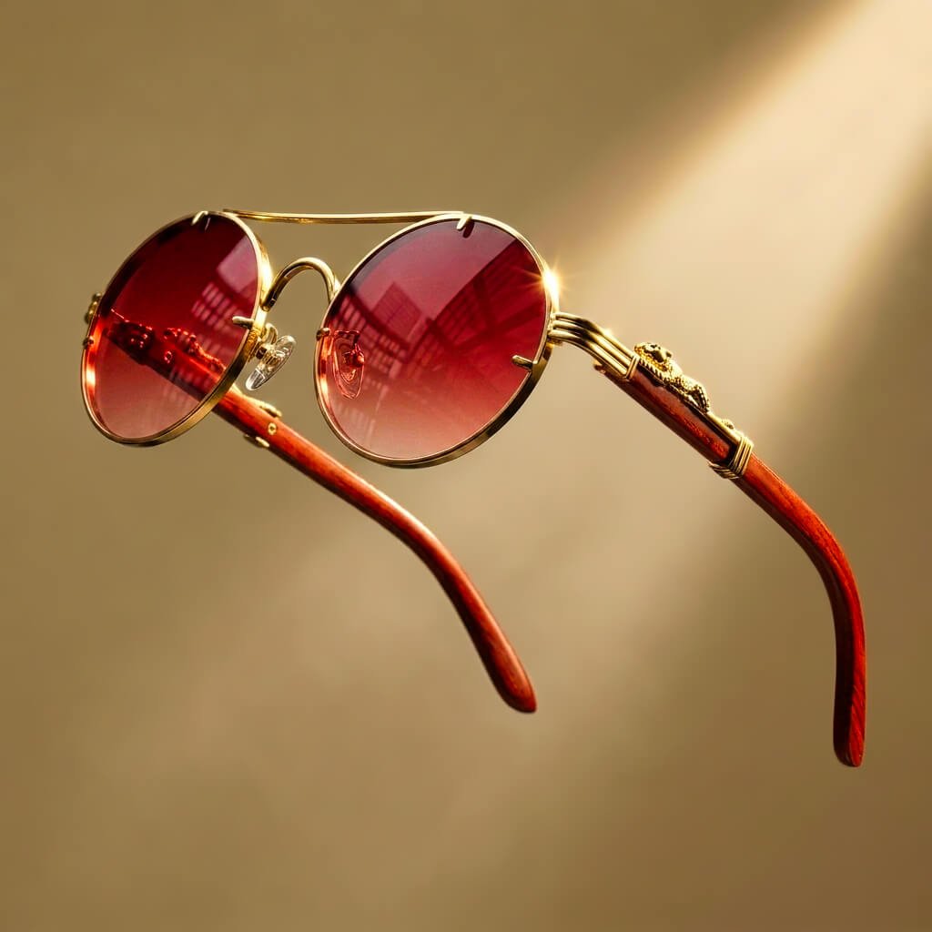 Jaguara Wooden Retro Shades - Blossom Pink