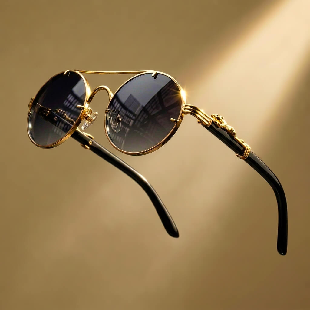 Jaguara Wooden Retro Shades - Obsidian Black