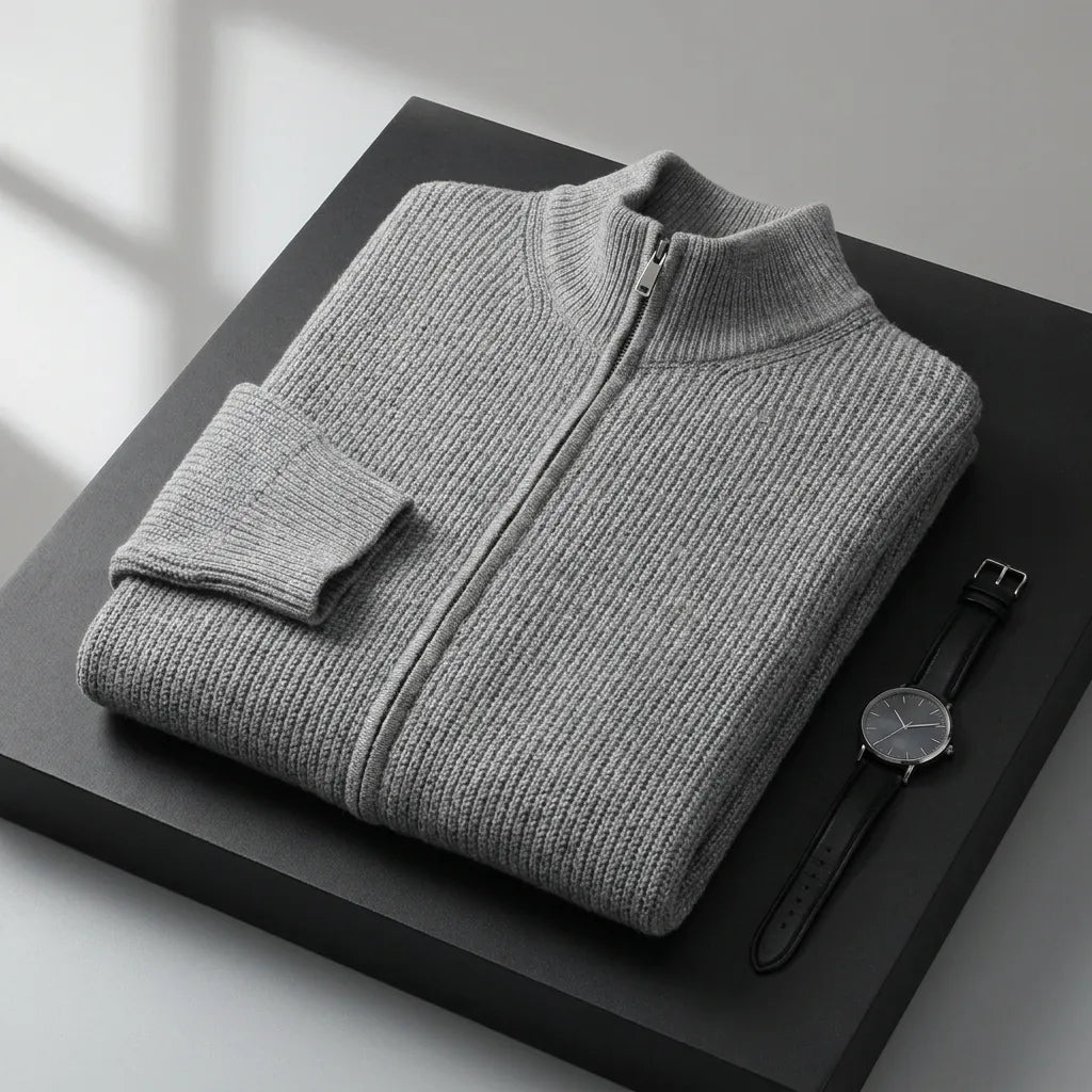 Heritage Knit Zip Cardigan
