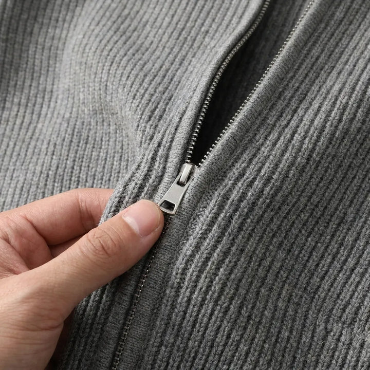 Heritage Knit Zip Cardigan