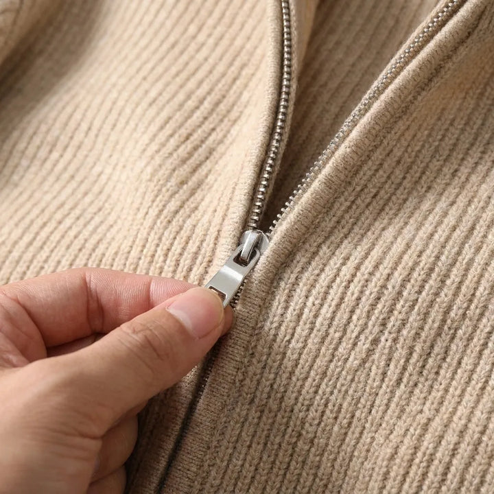 Heritage Knit Zip Cardigan