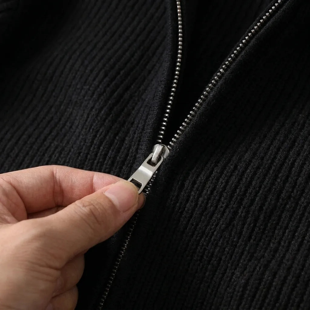 Heritage Knit Zip Cardigan