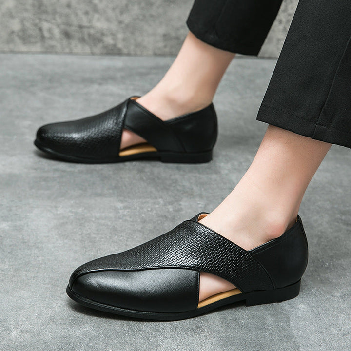 Panache Genuine Leather Loafers - Black