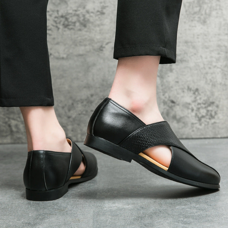 Panache Genuine Leather Loafers - Black